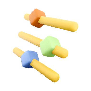 Çocukların oyun ve gelişimi için tasarlanmış renkli oyuncak yapı taşları..