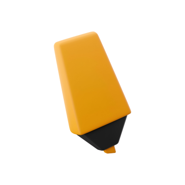 Siyah uçlu sarı fosforlu kalem, genellikle metin işaretlemek ve önemli bilgileri vurgulamak için kullanılır.