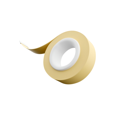 Bir rulo bej yapıştırıcı bant, genellikle mühürleme, onarım ve el yapımı için kullanılır..