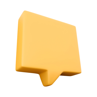 İletişim ya da diyalogu temsil eden basit, biçimlendirilmiş bir sarı konuşma balonu simgesi.