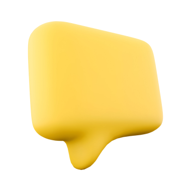 Basit, biçimlendirilmiş sarı konuşma balonu, iletişimi ve sohbeti temsil ediyor..