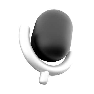 Ses kaydı veya iletişimi temsil eden biçimlendirilmiş bir mikrofon simgesi.