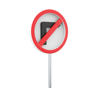 Belirli bir bölgede park etmenin yasak olduğuna dair bir işaret..