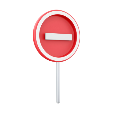 Yatay beyaz çubuğu olan kırmızı dairesel bir işaret giriş ya da kısıtlı erişim alanını gösterir.