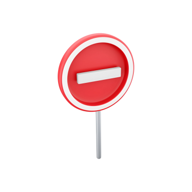 Yatay beyaz çubuklu kırmızı dairesel bir tabela, giriş ya da erişim yasağı olduğunu gösterir.