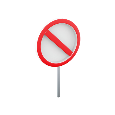 Kısıtlı erişimi gösteren kırmızı ve beyaz giriş işareti yok.