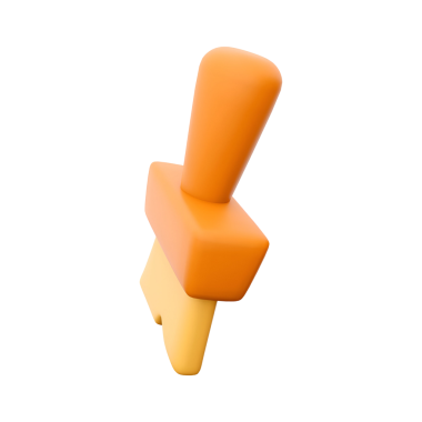 Canlı turuncu ve sarı tabanlı buzlu dondurmanın stilize edilmiş, soyut bir tasviri..