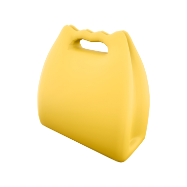 Sarı, modern çantalı, saplı, öğle yemeği veya atıştırmalıklar için uygun..