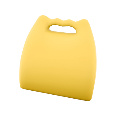 Sade sarı bir çanta, taşınabilir bir konteynır olduğunu gösteriyor..