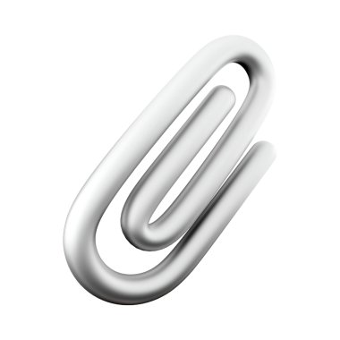 Genellikle kağıt parçalarını bir arada tutmak için kullanılan gümüş bir ataç..