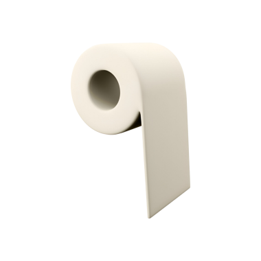 Yuvarlanan bir nesnenin minimalist bir temsili, muhtemelen bir kağıt ya da parşömen parçasına benziyor..