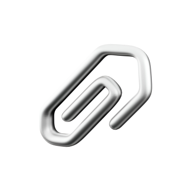 Metalik bir ataç simgesi, genellikle dijital iletişimde eklentileri temsil etmek için kullanılır.