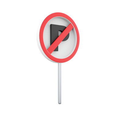 Bölgede park yasağı olduğunu belirten bir tabela..