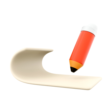 Üzerinde renkli bir kalem bulunan dalga benzeri bir şekle sahip biçimlendirilmiş bir resim yaratıcılık ve tasarım öneriyor..