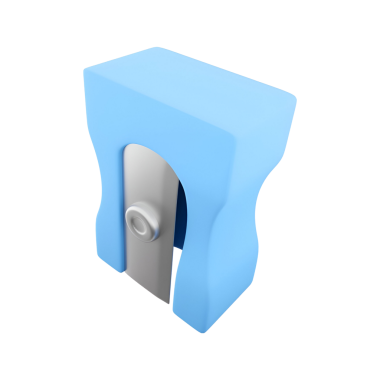 Basit kavrama ve işlevsellik için tasarlanmış mavi bir kalem açacağı..