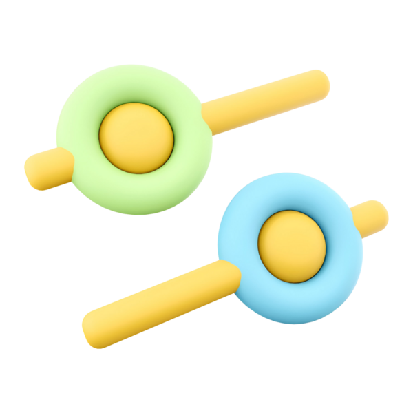 Kullanıcı arayüzü ayarları için tasarlanmış dairesel merkezli iki renkli kaydırma çubuğu.