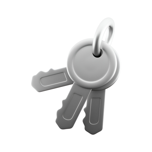 Bir yüzüğe takılmış üç gümüş anahtar. Genellikle kapıları açmak ya da eşyaları güvence altına almak için kullanılır..