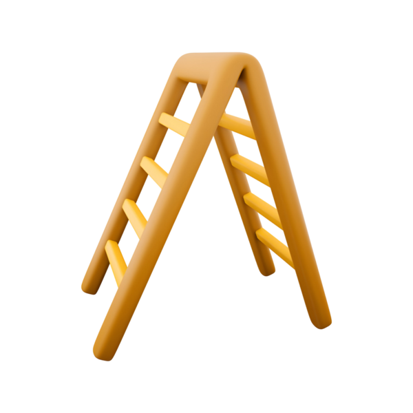 Tırmanmak ya da yüksek yerlere ulaşmak için tasarlanmış basit bir tahta merdiven..