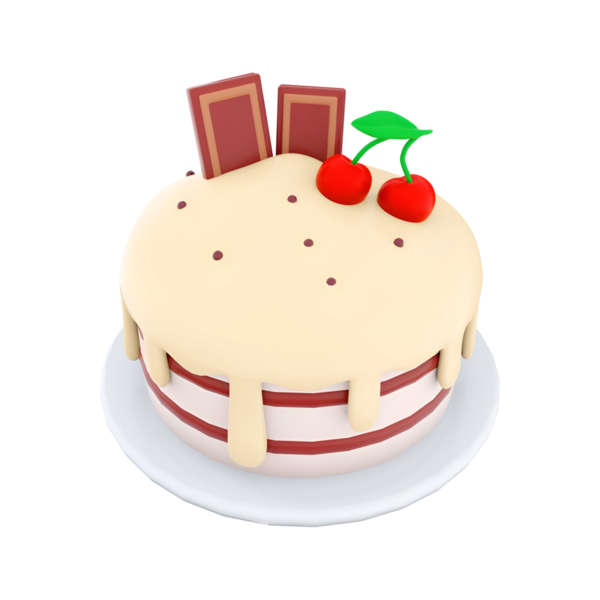 Çikolata ve kirazla kaplı lezzetli bir pasta. Kutlamalar ve tatlı aşıkları için mükemmel..