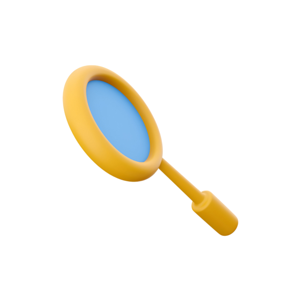 Kişisel bakım ve yansıma için tasarlanmış mavi yansıtıcı yüzeyi olan sarı bir el kamerası aynası..