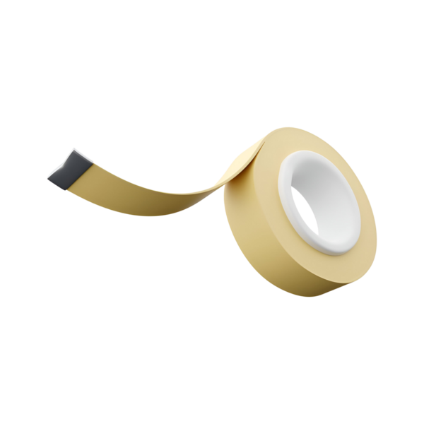 Pürüzsüz bir bitişe sahip sarı bantlı bir rulo. Genellikle çeşitli el işi ve onarım işlerinde kullanılır..