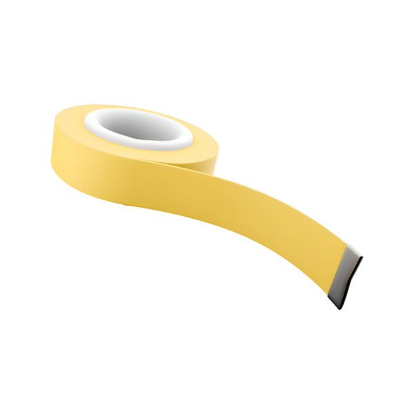 Sarı yapışkan bir bant rulosu. Genellikle çeşitli el işleri ve onarım işlerinde kullanılır..