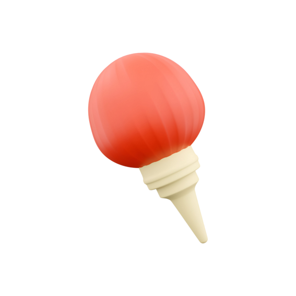 Genellikle soslar ve malzemeler için kullanılan kırmızı bir sos şişesinin stilize edilmiş bir çizimi..