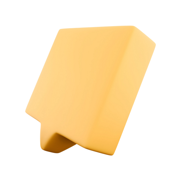 Çeşitli yemeklerde kullanılan yaygın bir süt ürününü temsil eden stilize edilmiş sarı peynir dilimi..