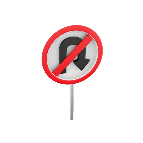 U dönüşü yapmanın yasak olduğunu belirten U dönüşü trafik işareti yok.