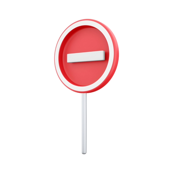 Yatay beyaz çubuklu kırmızı dairesel bir tabela, giriş ya da erişim yasağı olduğunu gösterir.