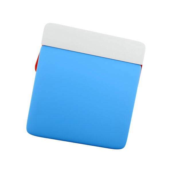 Koruma ve taşınabilirlik için tasarlanmış parlak mavi ve beyaz bir elektronik cihaz çantası..