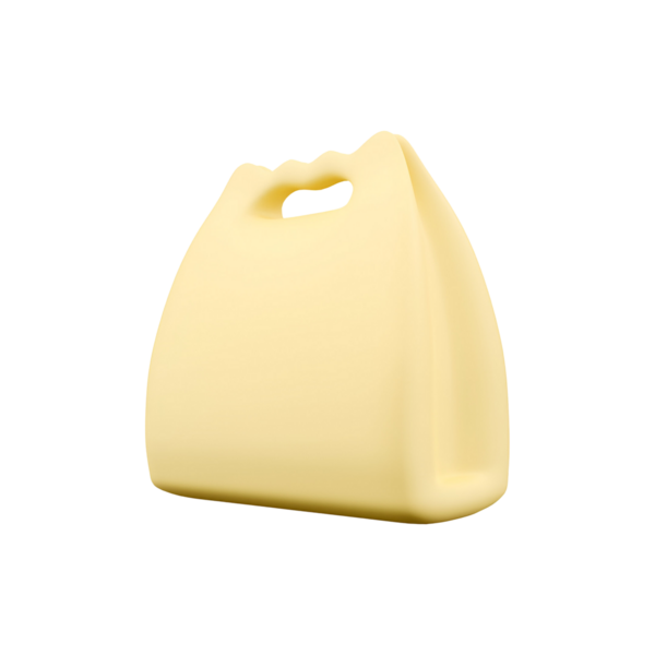 Basit, krem renkli taşınabilirlik ve rahatlık için tasarlanmış bir çanta..