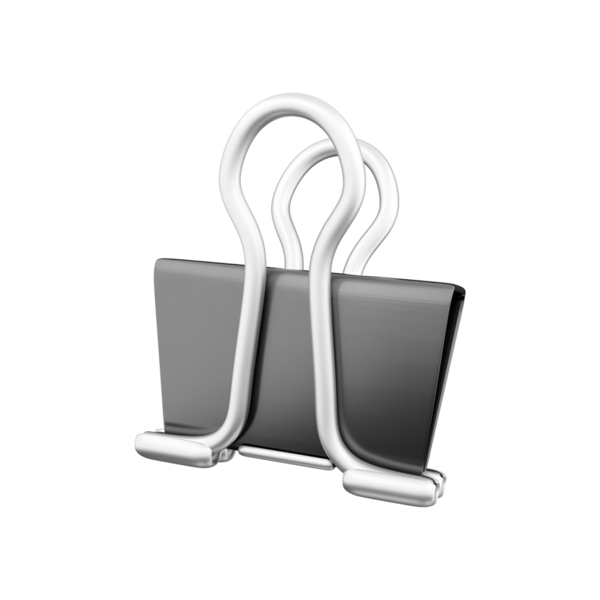 Birden fazla kağıt parçasını bir arada tutmak için kullanılan gümüş bir ataç..