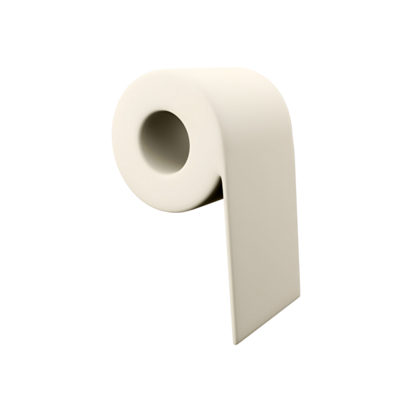 Yuvarlanan bir nesnenin minimalist bir temsili, muhtemelen bir kağıt ya da parşömen parçasına benziyor..