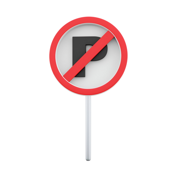 Bu bölgede park yasağı olduğunu belirten bir tabela..