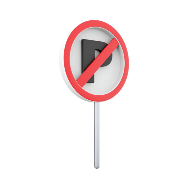 Bölgede park yasağı olduğunu belirten bir tabela..