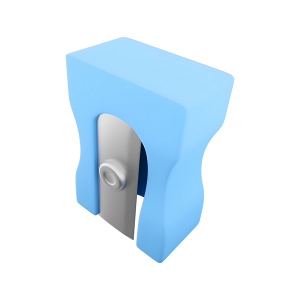 Basit kavrama ve işlevsellik için tasarlanmış mavi bir kalem açacağı..