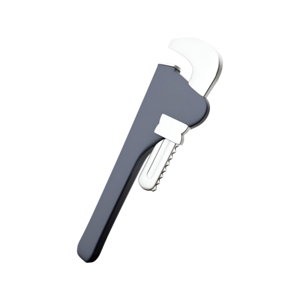 Çeşitli mekanik görevlerde fındık ve cıvataları kavramak ve açmak için kullanılan gri ayarlanabilir anahtar.