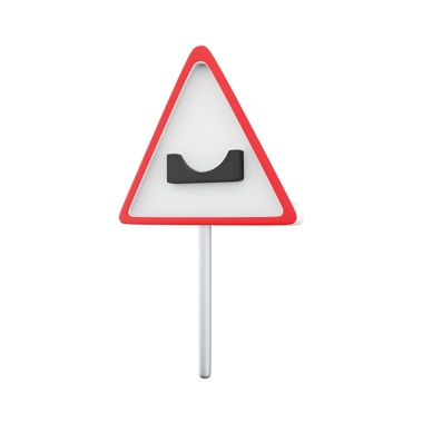 Kırmızı kenarı ve siyah sembolü olan üçgen bir uyarı işareti..
