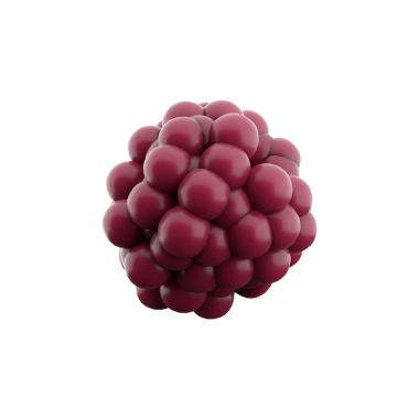 Meyveye benzeyen küresel şekiller kümesi, pürüzsüz yüzeyler ve koyu kırmızı renkler..