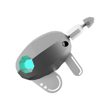 Parlak bir deniz mavisi elementi ve metalik bir kaplaması olan parlak, fütürist robotik bir yaratık gelişmiş teknolojiyi öneriyor..