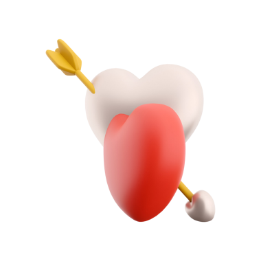 Birbirine kenetlenmiş iki kalbi bir okla tasvir etmek aşkı ve sevgiyi sembolize eder..