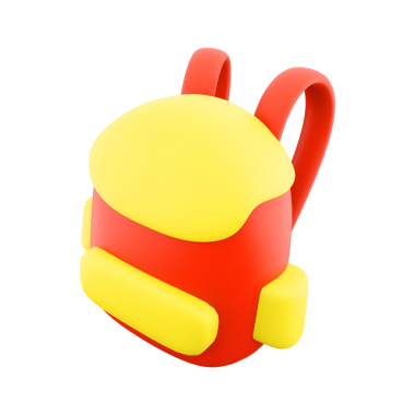 Eğlenceli ve eğlenceli kullanım için tasarlanmış renkli, karikatürsel bir sırt çantası, çocuklar için uygun ya da günlük geziler için..