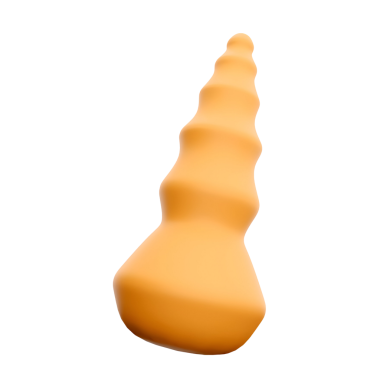 Şekillendirilmiş, turuncu deniz kabuğu spiral şekilli, pürüzsüz kıvrımlar ve parlak bir kaplama..