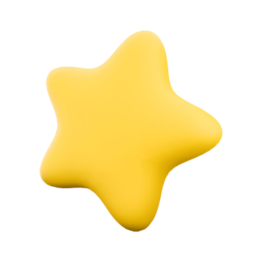 Pürüzsüz, üç boyutlu sarı yıldız şekli, parlak bir kaplama, tasarım ve dekoratif amaçlar için uygun..