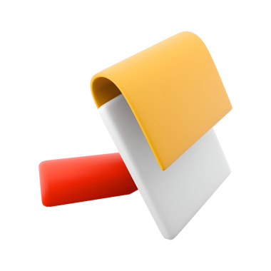 Yaratıcılık ve tasarımı sembolize eden, sarı kapaklı ve kırmızı tabanlı bir aracın soyut bir temsili.