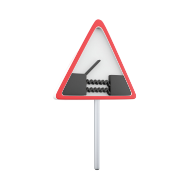 Ekipmanların grafik temsili ile üçgen şekilli bir yapı veya bakım alanını gösteren bir uyarı işareti..