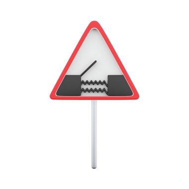 Bir fare kapanını gösteren bir uyarı işareti. Bölgede potansiyel tehlike veya uyarı işareti..