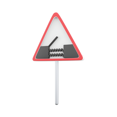 Bir tuzak olduğunu gösteren bir uyarı işareti. Olası tehlikeler için bir uyarı işareti..