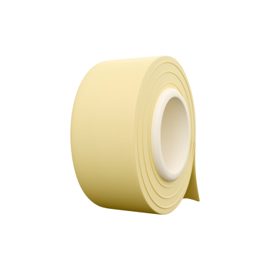 Bir rulo sarı maskeleme bandı, genellikle resim, el işi ve etiketleme için kullanılır..